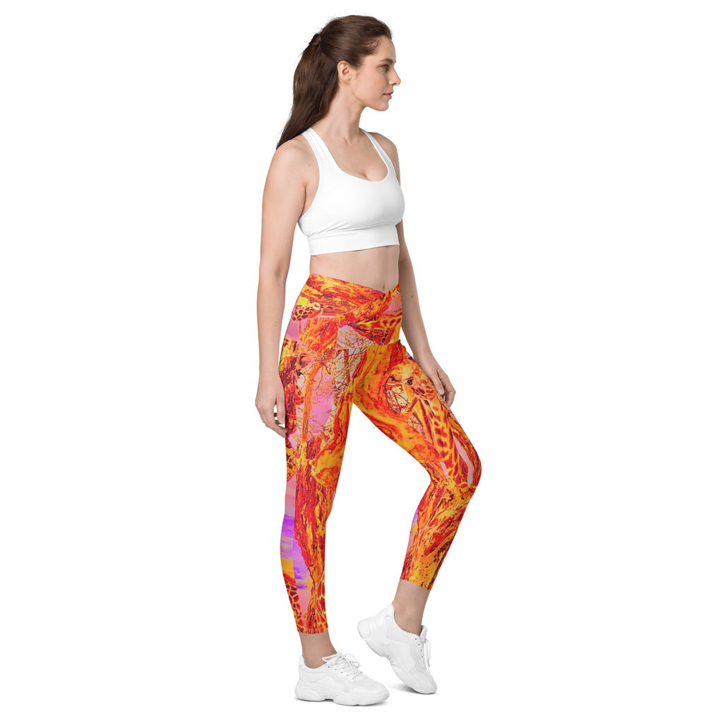 Crossover leggings with pockets - 2XS